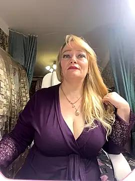 Sweet-blonde — stroke breasts through clothing